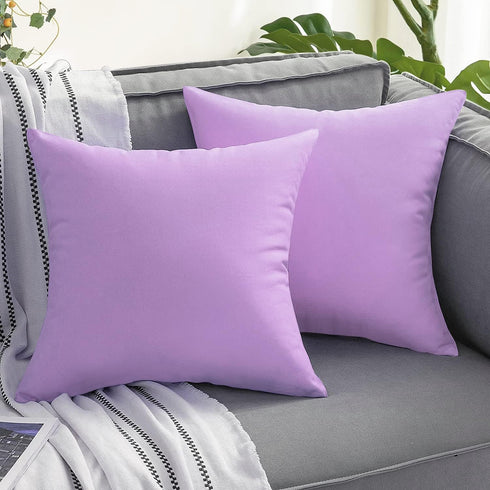 26X26 Set 2 VAKADO Outdoor Waterproof Throw Pillow Covers of Decorative Purple Patio Furniture Cushion Cases Outside