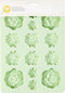Wilton Silicone Succulents Candy Mould, Mint Color, 14 Holes