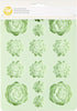 Wilton Silicone Succulents Candy Mould, Mint Color, 14 Holes