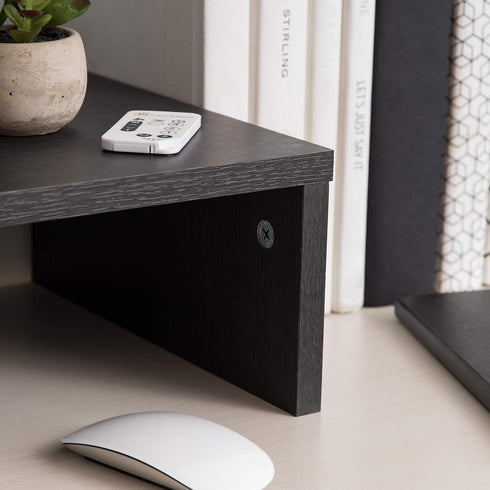 1-Tier Countertop Closet IRIS USA Multi-Purpose PC Monitor Organizer Stand, Stackable Ergonomic Desktop and Riser