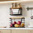 2 Pack TIDIIABODE Stackable Storage Laundry Kitchen Organizers, Wall Mount Trash Bag Holder with Bamboo Top and Garbage