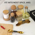 Magnetic Measuring Spoons Set, Stainless Steel, Dual Sided, Stackable, Set of 8 (Gold)