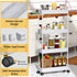SPACEKEEPER Slim Rolling Storage Cart - 4 Tier Bathroom Organizer Mobile Shelving Unit for Kitchen, Laundry, Gray