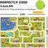 Kids Non-Slip Car Play Rug, Educational Road Traffic Carpet for Bedroom and Boys Playroom, Multi Color Mat