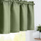 Waffle-Weave Textured Valance for Kitchen - Waterproof Window Curtains (60-inch x 18-inch, Sage, One Panel)