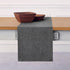 Solino Home Athena Linen Table Runner, 100% Pure Linen Charcoal Grey, 14 x 120 Inch, 120 Inches Long for Dining,