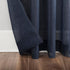 No. 918 Erica Crushed Sheer Voile Curtain Panel - 51" x 95", Navy Blue, Rod Pocket