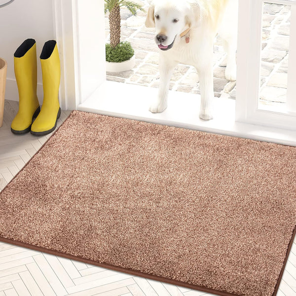 PURRUGS 20"x31.5" Non-Slip Machine Washable Doormat - Super Absorbent Entry Rug for Front & Back Doors