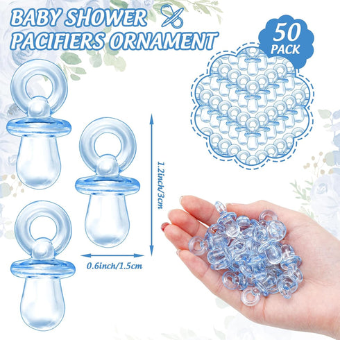 51 50 Whaline Pcs Pacifier Hunt Baby Shower Game Include Watercolor Baby Clothes Wooden Sign Blue Plastic Pacifier