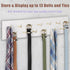 Belt Hanger Wall Mount, Belt Organizer for Closet, Holds Over 28 Belts, Wooden Wall Mounted Rack for Storage