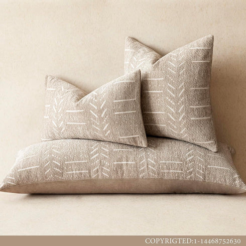 vivrudil 1818 Inch, Set 2, Home Dcor Decorative Boho Accent Chenille Throw Pillow Covers Textured Neutral Cushion