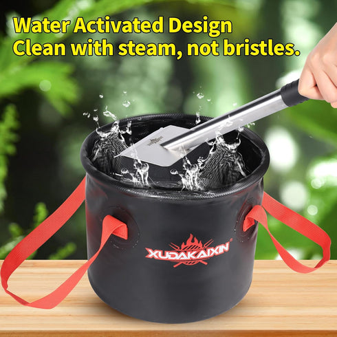 XUDAKAIXIN Grill Brush Bristle Free,(Only Replaceable Cleaning Head No Grill Brush)-Black