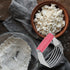 Heavy Duty Dough Blender, Stainless Steel Pastry Cutter for Mixing Flour and Butter, Professional Baking Tool (Pink)