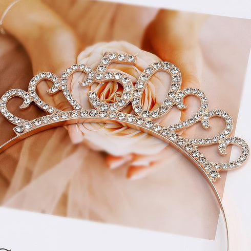 CIEHER 50 & Fabulous Sash and Tiara Set, Gifts for Women, Decorations for Turning 50 Birthday Party Supplies Favors
