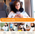 Aeris Memory Foam Travel Pillow for Airplanes - Best Neck Pillow for Long Flights with Carry Bag, Ear Plugs, Eye Mask