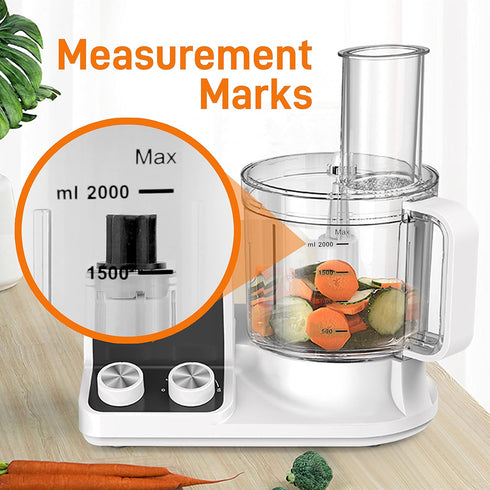 NutriChef Food Processor Bowl, Cover and Pusher, Replacement Parts for NutriChef Multifunction Food Processor Model