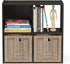 Furinno Pelli Cubic Storage Cabinet, 2x2, Espresso Finish