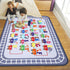 5x7Ft, 5'x7') HiiARug Playroom Rug, Train and Road Kids Play Mat Non-Slip ABC Rug Educational Washable Rugs