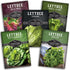 Lettuce Seeds 5-Variety Collection Heirloom Romaine (Parris Island), Buttercrunch, Iceberg, Oakleaf, Lolla