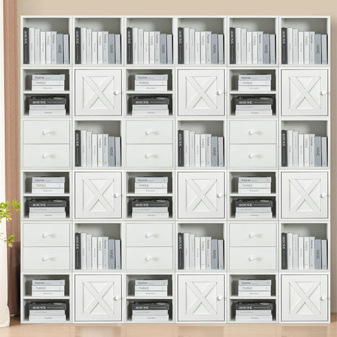 FUSUNBAO Magic DIY Cube Storage Organizer, Stackable Cubes for Home Books Clothes Toy, Modular Cubby Storage System