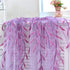 ICYANG Sheer Lavender Curtains Lilac Leaf Purple Vine Willow Tulle Drape Panel Valances 78.6 x 39.3 Inch for Home