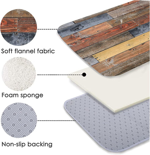 35 21 Inches WODEJIA Flannel Mat Non Slip Bedside and Living Room,Clearance MatS Absorbent Moisture Dust Forlaundry