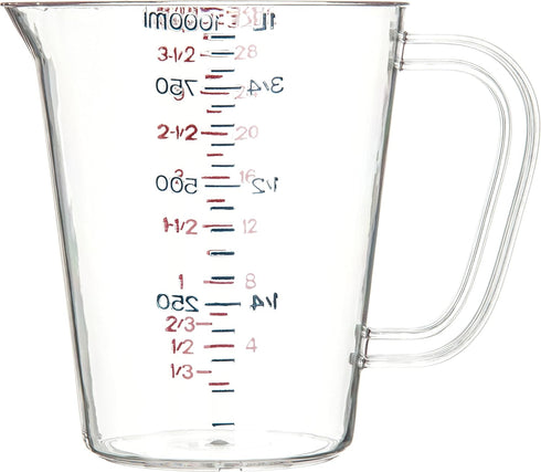 Carlisle FoodService Products 4314307 Commercial Plastic Measuring Cup, Clear, 1 Quart