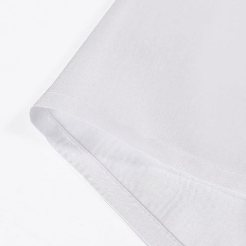 Uptown White Valance Curtains 14 Inch Length, Faux Silk Light Filtering Rod Pocket Valance for Windows