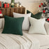 Pack 1 Decor,18x18 Inch MIULEE Textured Boucle Throw Pillow Cover Dark Green Accent Solid Lumbar Pillow Case Decorative