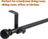 4 Pack Heavy Duty Ceiling Curtain Rod Bracket - Single Curtain Rod Holders for 1 Inch Drapery