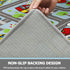 6.6x5.0ft Capslpad Kid Rug for Playroom Sky Blue Play Rug Traffic Road Car Play Mat Educational Learning Area Rug
