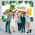 Rawr I'm 4 Backdrop Banner - 4th Dinosaur Birthday Decorations Party Supplies for Boys - 3.9 x 5.9ft