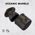 4" Oceanic Marble Butter Crock with Lid: Gray Marble Handmade Butter Storage Dish - Stylish Kitchenware