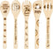 5Pcs Lemon Wooden Cooking Spoons Set - Summer Lemon Theme Kitchen Utensils, Natural Non-Stick Carve Burned Bamboo Spoon