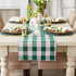 DII Buffalo Check Collection Classic Farmhouse Table Runner, 14x72, Green & White