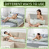 55" Full Body Pillow for Adults & Pregnancy - Extra Long Round Cylinder Pillow for Side Sleepers, Adjustable Firmness
