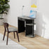 Furinno Go Green Home Laptop Computer Desk/Table with 2 Drawer Bins, French Oak Grey/Black