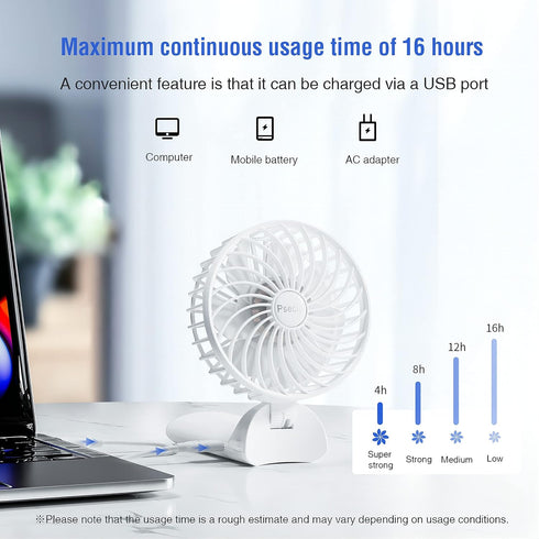 Mini Portable Handheld Fan with Lanyard - 4 Speed Personal Fan, 180 Degree Foldable Desk Fan for Travel Outdoor