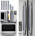 Set of 6 Washable Velvet Fabric Refrigerator Door Handle Covers, Silver Grey for Fridge Microwave Stove Dishwasher
