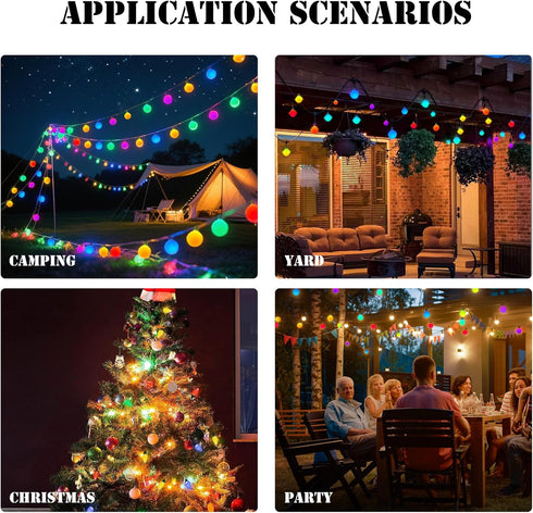 33 100 LiuZpatial Smart Globe Christmas Lights Indoor, FT LED Globe Fairy Lights Plug in, App & Remote Control, Timer