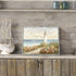 Lighthouse 16"x12" Framed Wooden Wall Art, Abstract Ocean Painting Seascape Art Prints for Home Decor