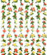 Miracliy 8Pcs 66FT Flower Garland, Orange and Champagne Artificial Rose Floral Vines for Wedding Decoration