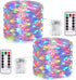 JMEXSUSS 2 Pack Multicolor Fairy Lights Battery Operated, Total 400 LED 132ft