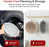 Set Levain Sourdough Bread Proofing Basket Banneton Bread Proofing Basket Oval & Round with Liners and Covers, Cotton