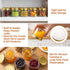 QAPPDA 4oz Home,Set 40 Glass Jars With Lids,Small Mason Jars Wide Mouth,Mini Canning Jars With Gold Lids