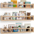 G&W Gruwald Nursery Book Shelves, Set of 3, Wall Bookshelf, Book Shelf for Kids