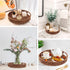 13.8 inch 35cm SEDISON Rattan Tray / Hand Woven Wicker Tray for Coffee Table Home Kitchen Decorative, Large Rattan