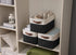 Closet 3 Pack) DECOMOMO Storage Baskets for Shelves - Fabric Storage Bins, Linen Organizers and Storage (Black & White
