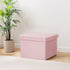 16.5L 12.6W 12.6H PINPLUS Sherpa Storage Ottoman Footrest Stool - Plush Foldable Cube with Hidden Compartment