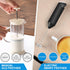 Double Whisk Milk Frother, Handheld Electric Blender Stick, Drink Mixer with Food Grade Stainless Steel Stirrer for